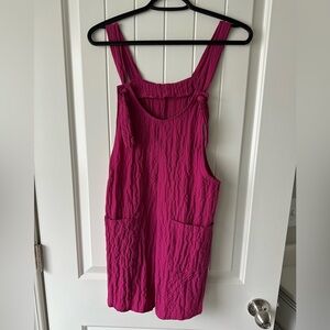 Emery Rose Fuchsia Sleeveless Romper
